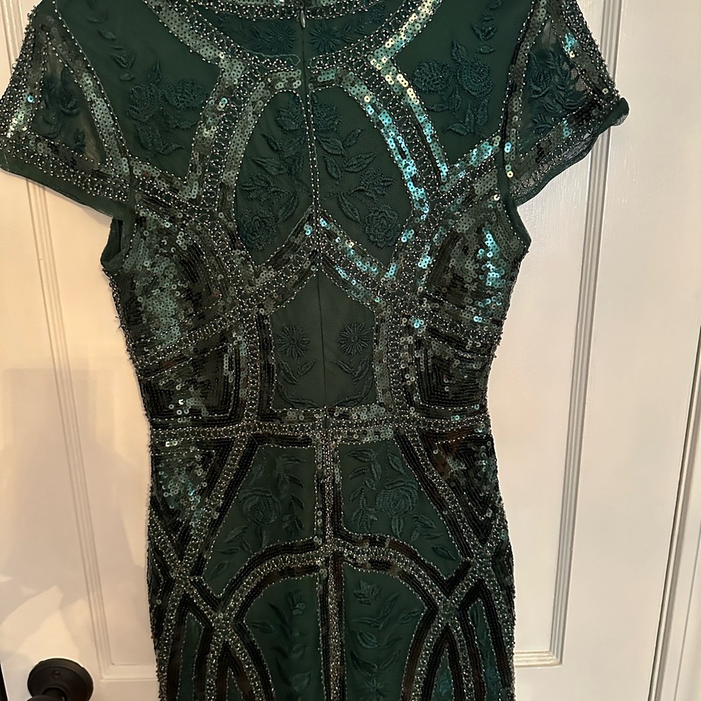 Lulu's Green Sequin Embellished Bodycon Mini Dress